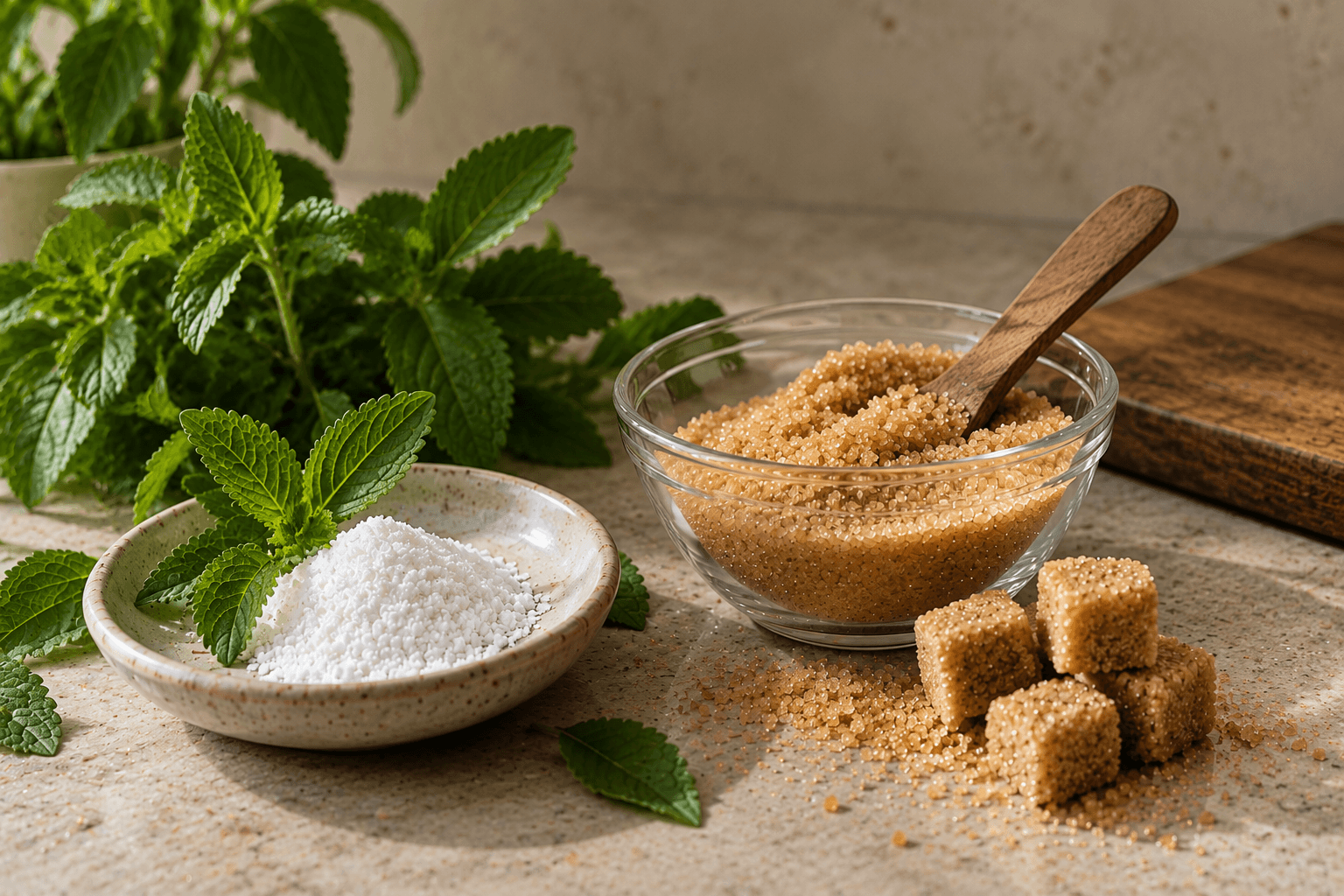 Sugar, stevia and Heyday protein